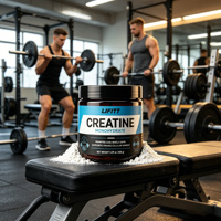 Créatine monohydrate en poudre micronisée, marque privée, supplément nutritionnel sportif, approvisionnement en vrac, OEM, ODM, emballage personnalisé, usine