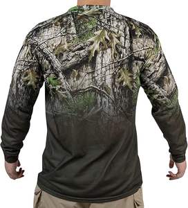 Vente en gros de sweat-shirt de chasse tactique camouflage imperméable à l'eau pour homme et femme, impression par sublimation, performance, chemise de pêche - Product Image 6