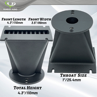 Klaxon de sortie super fort de 1 pouce Boulon en aluminium noir givré sur Tweeter Compression Driver Line Array Horn pour système de son audio