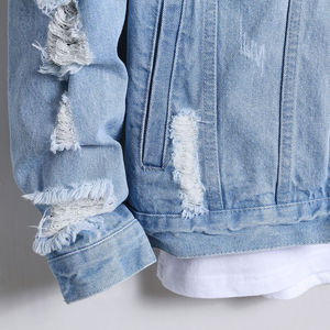 แจ็คเก็ตยีนส์สีน้ำเงินทันสมัยปี 2026 สำหรับผู้ชาย ระบายอากาศได้ดี น้ำหนักเบา ราคาโรงงานขายส่ง แจ็คเก็ตยีนส์ผู้ชาย - Product Image 5