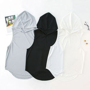 Wholesale <b>Men</b> <b>Sleeveless</b> <b>Hoodies</b> Summer Fitness Training Sweatshirts High Quality Jogging Wear OEM Custom Gym Apparel - Product Image 3
