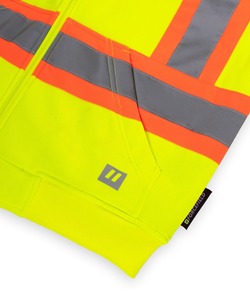 Chaqueta de seguridad de lana de alta visibilidad con tiras reflectantes uniformes de seguridad corporativos para almacén de fábricas Hecho en Pakistán. - Product Image 4