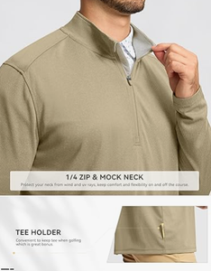 Suéter de Golf con Cierre de Cremallera para Hombre, Cuello Alto Simulado, Ligero, Protección Solar, Camisa de Golf de Manga Larga para Hombre - Product Image 4