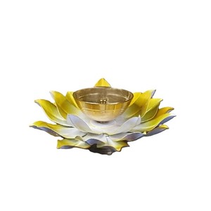 High Quality <b>Brass</b> Handmade Akhand Joti Diya Floral Design Pooja Thali Diwali Home & Temple Decor Religious Gifting <b>Lantern</b> - Product Image 4