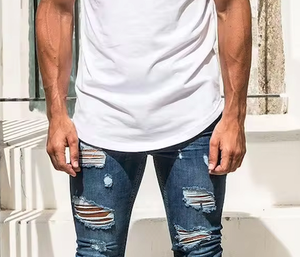 High Quality Heavy Weight Plain <b>Curve</b> <b>Hem</b> <b>T</b> <b>Shirt</b> Printing Embroidery Custom Blank 100 Cotton <b>Men</b> <b>T</b> <b>Shirt</b> - Product Image 6