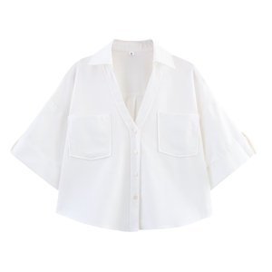 Camisa de mujer 100% Algodón Blusas y camisas de primavera para mujer Blusa de manga larga para mujer - Product Image 6