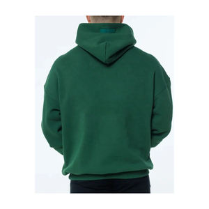 Venta al por mayor OEM personalizado de peso pesado de los hombres azul ácido lavado Sudadera con capucha de gran tamaño - Product Image 5