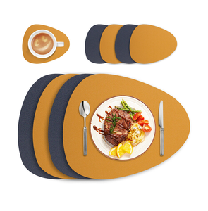 Top Selling Leather <b>Table</b> Plate Mats Placement Washable Coffee <b>Table</b> Mats Plate Dining <b>Table</b> with Sale Product - Product Image 5