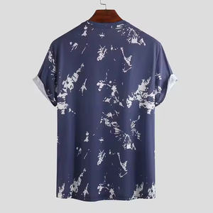 Camiseta informal de manga corta de gran tamaño para hombre, sudadera transpirable con cuello redondo, personalizable, hecha de poliéster/algodón, precio al por mayor - Product Image 2