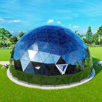 6M événements commerciaux hôtel étanche résistance aux UV UFO étoile en alliage d'aluminium verre Pvc Pc Glamping Igloo dômes géodésiques maison tente
