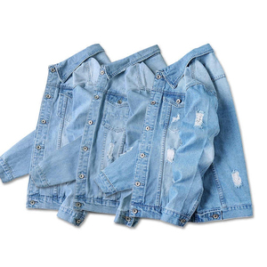 Veste en jean bleu foncé pour homme de haute qualité avec col rabattu et doublure intérieure 100% coton Saison hivernale Logo avant - Product Image 2