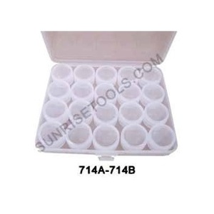 Boîtes de haute qualité en plastique transparent avec 20 boîtes rondes en plastique utilisées pour les accessoires de bijoux, outils, vente en gros au prix le plus bas - Product Image 1