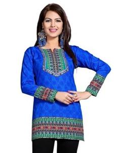 Lichtgewicht Bedrukte Katoenen Kurti Voor Vrouwen Perfect Voor Warm Weer Van Indiase Leverancier Voor Bulkexport - Product Image 5
