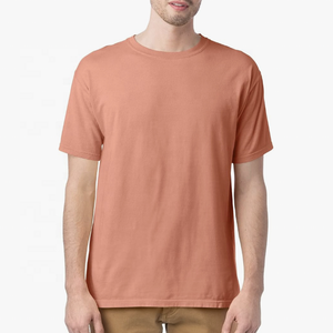 Camisetas de Manga Corta para Hombre, Cuello Redondo, Diseño de Color Sólido, Estilo Cómodo, Teñido en Prenda, Serigrafía, Diseño en Blanco - Product Image 3