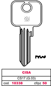 Chiave Asc Cs17 (g.Vad 0) Cisa - Product Image 1