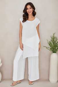 ชุดเซ็ต 2 ชิ้น ผ้าฝ้ายปักลายโบฮีเมียน กระดุมติดแน่น ความยาวระดับเข่า เหมาะสำหรับใส่เที่ยวหน้าร้อน ทรงปกติ ใช้เป็นชุดลำลองอยู่บ้านได้ เป็นมิตรต่อสิ่งแวดล้อม - Product Image 4