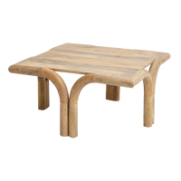 Table basse carrée en bois de manguier Zola