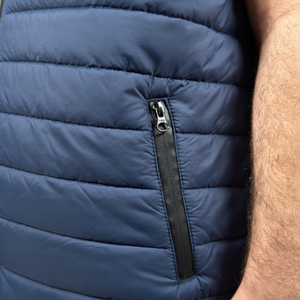 Gilet de sport matelassé en polyester décontracté, respirant, chaud, sans manches, vêtement de mode, veste matelassée pour homme - Product Image 5