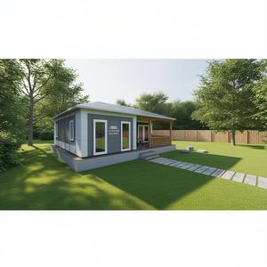 Casa Prefabricada de Una Planta, Moderna, con Estructura de Madera Tratada Térmicamente, Casa de Verano de 76m², 2 Dormitorios, 1 Baño, Fácil de Montar - Product Image 3