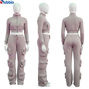 Survêtement en molleton de coton personnalisé avec logo, plusieurs poches zippées, 450 GSM, survêtement vintage délavé à l'acide pour l'hiver - Product Image 3