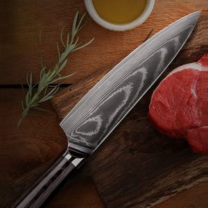 มีดเชฟด้ามไม้ pakka ใบมีดเชฟญี่ปุ่นใบมีดสำหรับเชฟงานแฮนด์เมด - Product Image 4