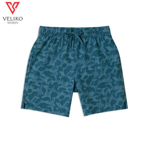 Pantalones cortos de natación de secado rápido de lona ecológicos de cintura alta XS para hombre, ropa de playa con patrón de tabla de surf Vintage para días de playa - Product Image 1