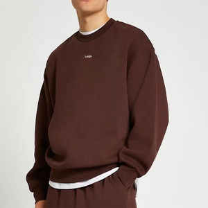 Men's High Quality 100% Cotton Street Wear Hoodies Sweatshirts Custom Logo Printing Crewneck Sweatshirt for Winter - Product Image 2