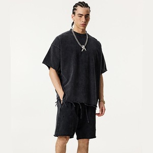 OEM personalizado Streetwear cuello alto camiseta mejor calidad 300 Gsm peso pesado camisa suave peinado algodón bordado Dtg impresión camiseta - Product Image 2