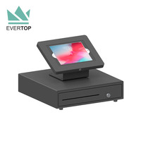 LST02-C En Métal Tablette POS Table Rotative Stand De Kiosque De Table Android/iPad Kiosque Tactile pour Restaurant À Commande Automatique Support DE POSITION