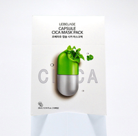 Masque Visage Hydratant K-Beauty Apaisant aux Herbes à l'Hamamélis Format Voyage 10 pièces/paquet Tous Types de Peau Centella Asiatica Vitamine C