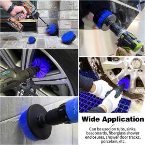 Juego de cepillos de limpieza de <span class=keywords><strong>taladro</strong></span> de 6 piezas de alta durabilidad con extensión larga para limpieza de superficies duras y tapicería - Product Image 3