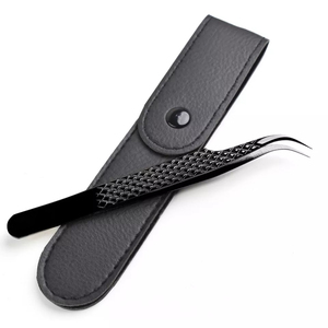 ชุดแหนบยึดจับเพชร6ชิ้นความแม่นยำระดับมืออาชีพชุดสแตนเลสขนตาสีดำต่อเพิ่มวอลลุ่มโดยหินสีเทา - Product Image 6