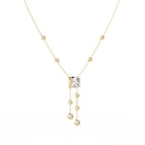 Collier en diamant cultivé en laboratoire pour filles avec or 18 carats, accessoire élégant et luxueux - Product Image 6