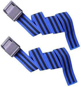 BFR Occlusion <b>Bands</b> Set of 2 Blood Flow Restriction Straps with Buckle Loop for Arm & Leg Workout <b>Exercise</b> <b>Bands</b> - Product Image 4