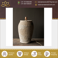Lampe de cruche indienne authentique Wabi Sabi de qualité optimale Design antique unique Utilisation pour restaurant à domicile Meilleur fournisseur Alimentation rechargeable