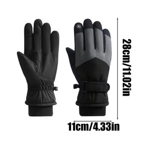 Gants de neige d'hiver Gants de ski coupe-vent Sports de plein air Ski Cinq doigts Nouveau style Gants en cuir à la mode du Pakistan - Product Image 2