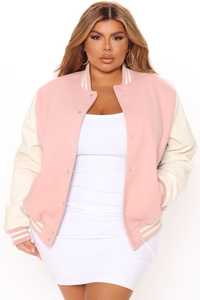 Veste universitaire pour femmes logo personnalisé OEM Streetwear tricoté doublure en laine tissu polaire imprimé bouton de support hiver extérieur baseball - Product Image 3