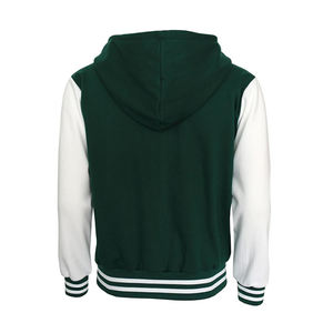 Personalizar abrigos de béisbol Proveedores al por mayor Botón Streetwear Béisbol Hombres Lettermen Chaquetas universitarias con capucha - Product Image 3