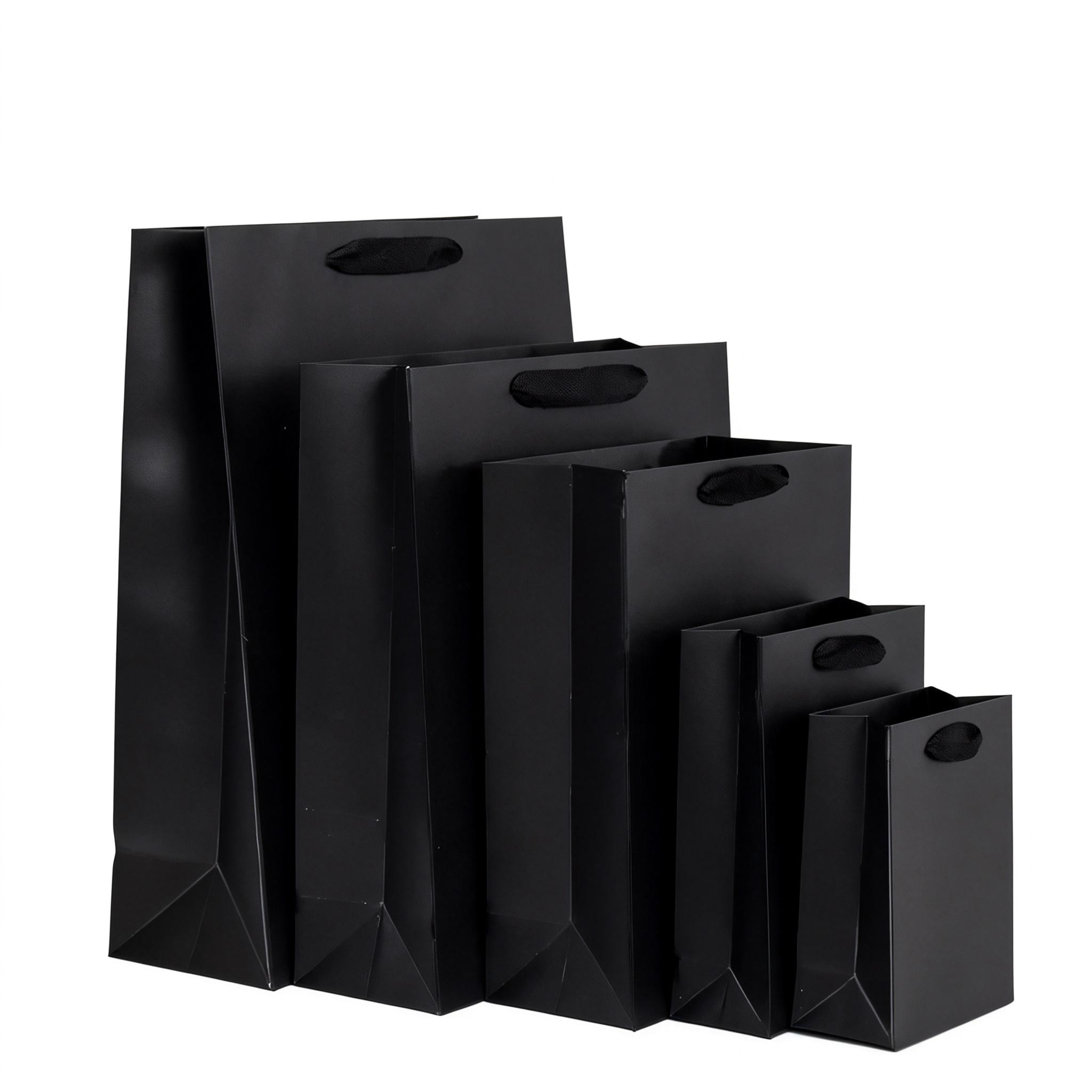 Gift Packaging Ready Recycled Eco-Friendly Kraft Bags Custom Logo Ribbon Handles Bows with Custom Printing Option