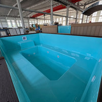 Piscina Pequeña para Patio Trasero, Spa, Piscina de Inmersión, Ventana de Vidrio Acrílico, Casa para Niños, Piscina Elevada para Exteriores en Venta