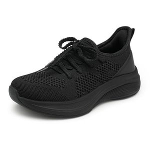 Chaussures de sport pour filles, baskets de tennis, de course et de marche, à enfiler, athlétiques, antidérapantes, légères, avec empeigne en tissu extensible et semelle extérieure en caoutchouc - Product Image 1
