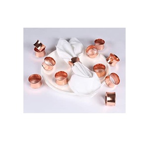 Anneau de serviette en cuivre de haute qualité, pièce antique de table, vaisselle simple, décoration, anneau de serviette en cuivre à vendre - Product Image 5