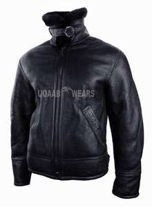 Vestes en cuir d'aviateur en peau de mouton véritable RAF pour hommes, bombardiers, doublure chaude en fourrure, veste en cuir d'aviateur, vente en gros - Product Image 3