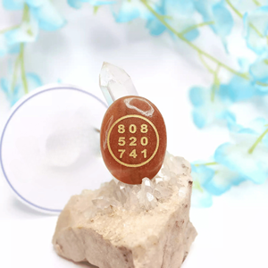 Moneda de Aventurina roja Zibu para vitalidad y confianza Piedra de curación de cristal para meditación de energía positiva y equilibrio de RootChakra - Product Image 1