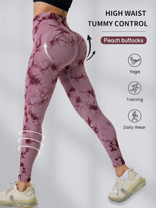 Leggings de compression taille haute pour femme, sans couture, respirants, longueur intégrale, pour le sport, le yoga et le fitness, avec effet ventre plat - Product Image 2