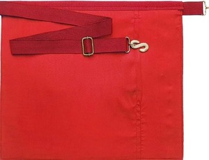 Tablier de membre maçonnique RegaliaLodgeMasonicRoyalArchMason avec fermeture éclair Raxine, broderie tendance et chaînes, sangle unique, unisexe, forme coussin - Product Image 5