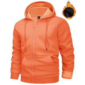 Sweat-shirts à capuche pour hommes en coton 100% de haute qualité, style streetwear personnalisé, avec fermeture à glissière en alliage, lavage à l'acide, lourds - Product Image 5