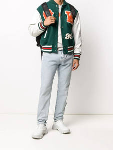 2025 vestes universitaires brodées à impression personnalisée de haute qualité veste de Baseball personnalisée pour hommes veste surdimensionnée - Product Image 6