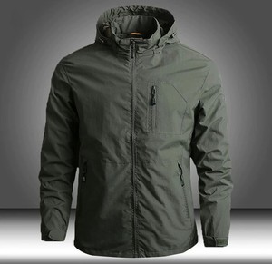Men's Tactical <b>Fleece</b> Stand Collar Hooded Zipper Winter Waterproof Windproof Outdoor <b>Work</b> Jacket with Pockets Customizable Logo - Product Image 2