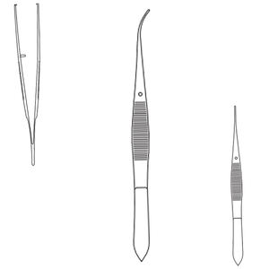 Pinces à iris de haute qualité, 1-2 dents, 114 mm de long, droites, instruments chirurgicaux en acier inoxydable, fabricant d'instruments, ensemble d'instruments - Product Image 1